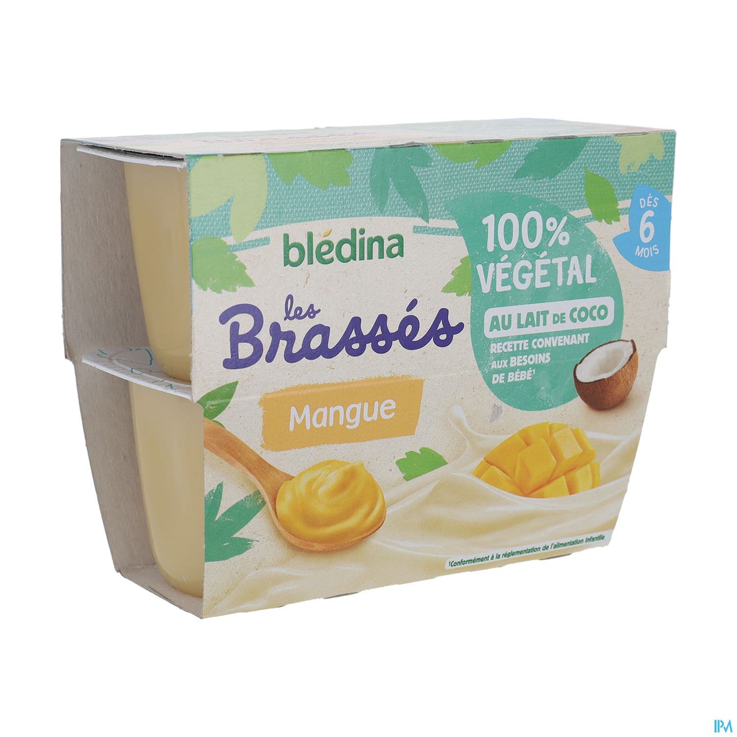 BLEDINA BRASSE 100% VEG MANGUE X4