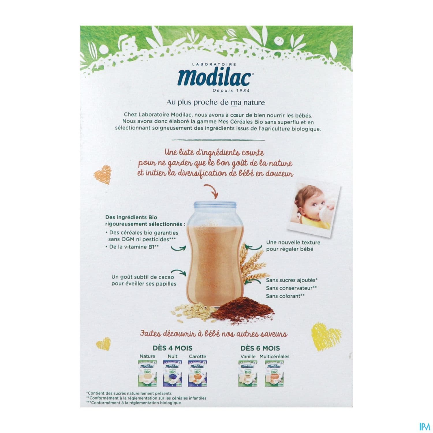 MODILAC CEREALE BIO CACAO 250G