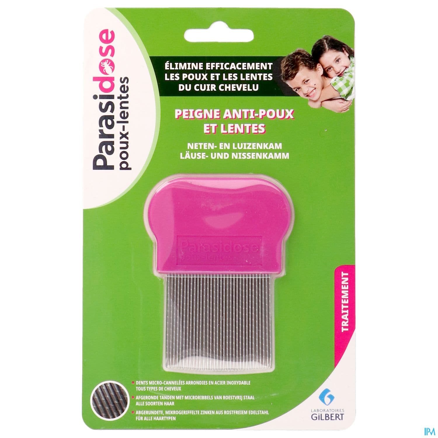 PEIGNE PARASIDOSE DENT CANNELEE
