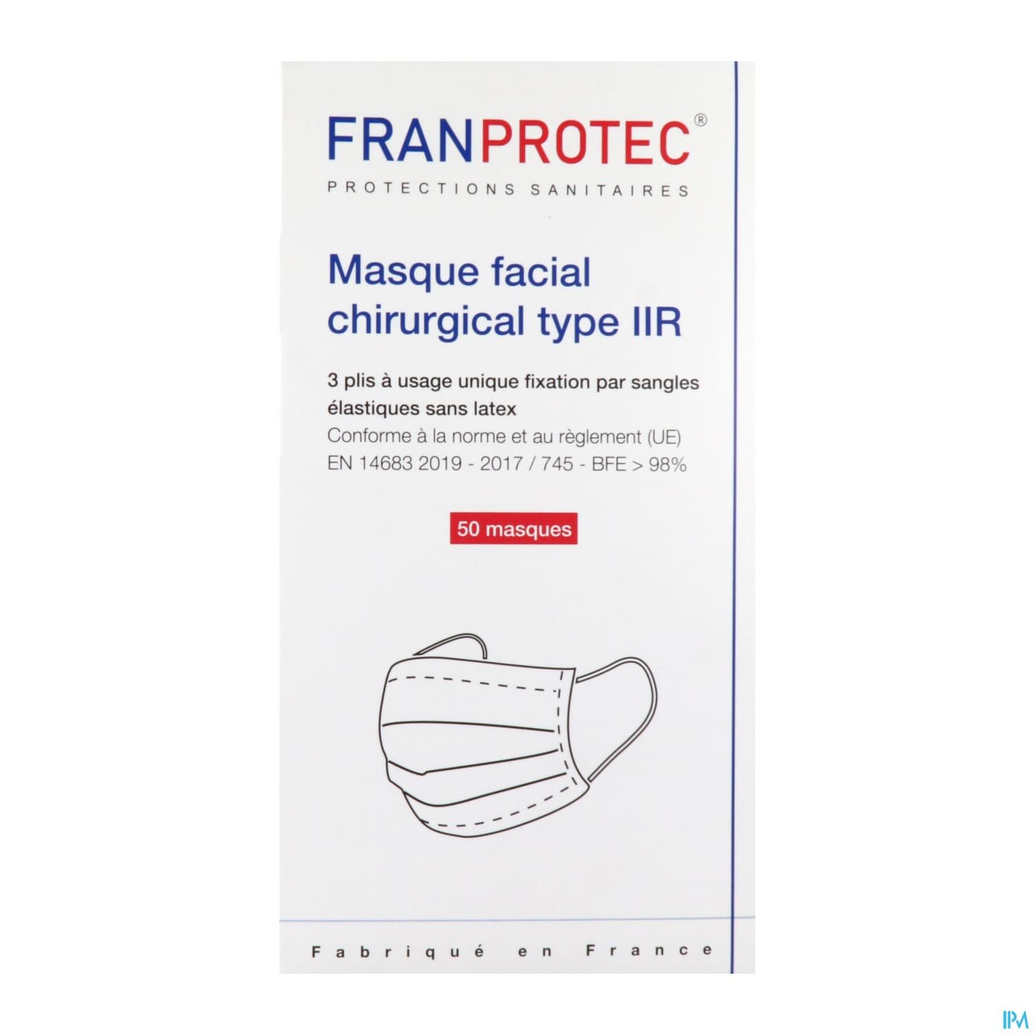 FRANPROTEC MASQ CHIR TYPE II X50