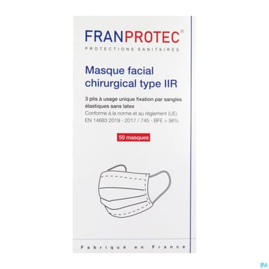 FRANPROTEC MASQ CHIR TYPE II X50
