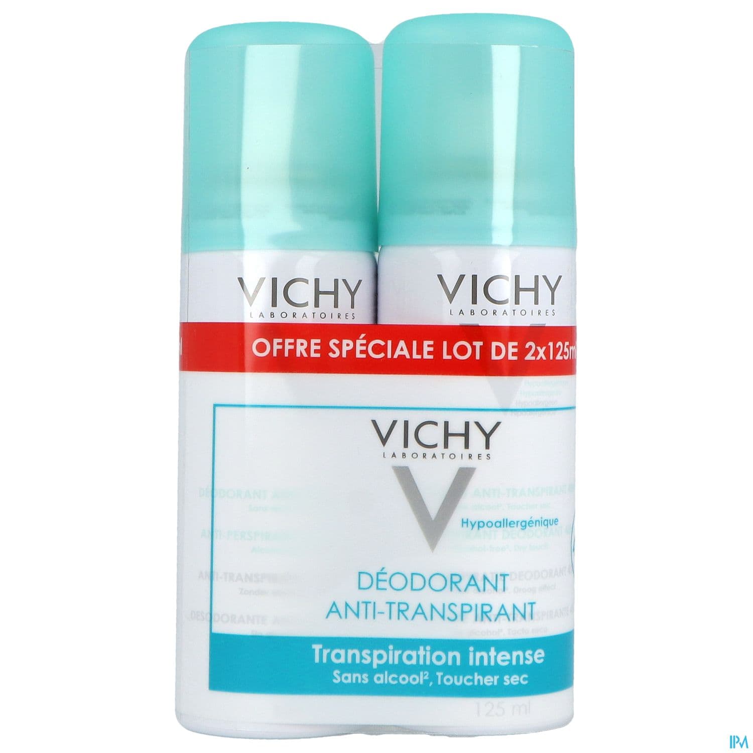 VICHY DEOD A/TRANSP AERO 125ML X2