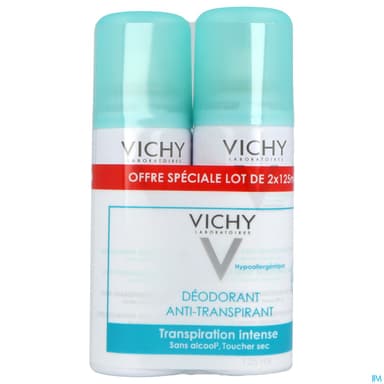 VICHY DEOD A/TRANSP AERO 125ML X2