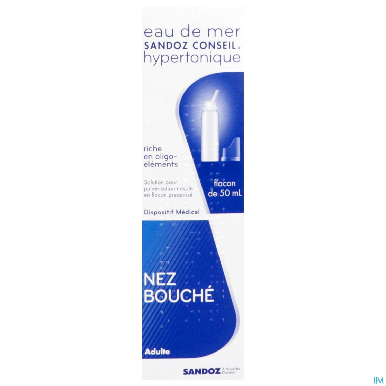 Eau Mer Hypertonique Sandoz Conseil Spray 50ml