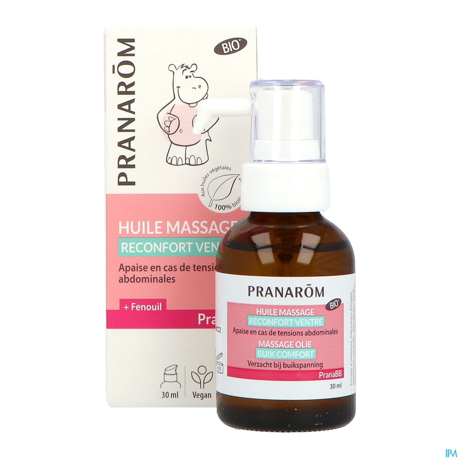 Pranarom Pranabb Huile De Massage Bio Reconfort Ventre 30ml