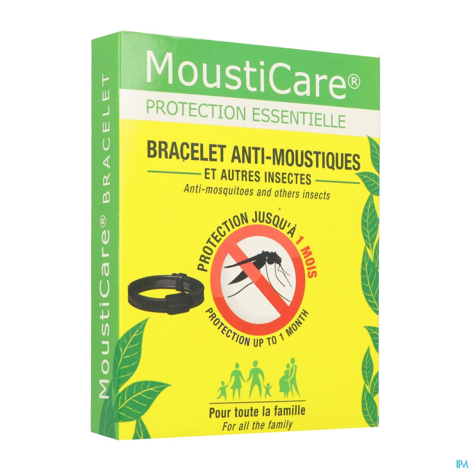 Mousticare Bracelet Ajustable Repulsif Antimoustique Noir