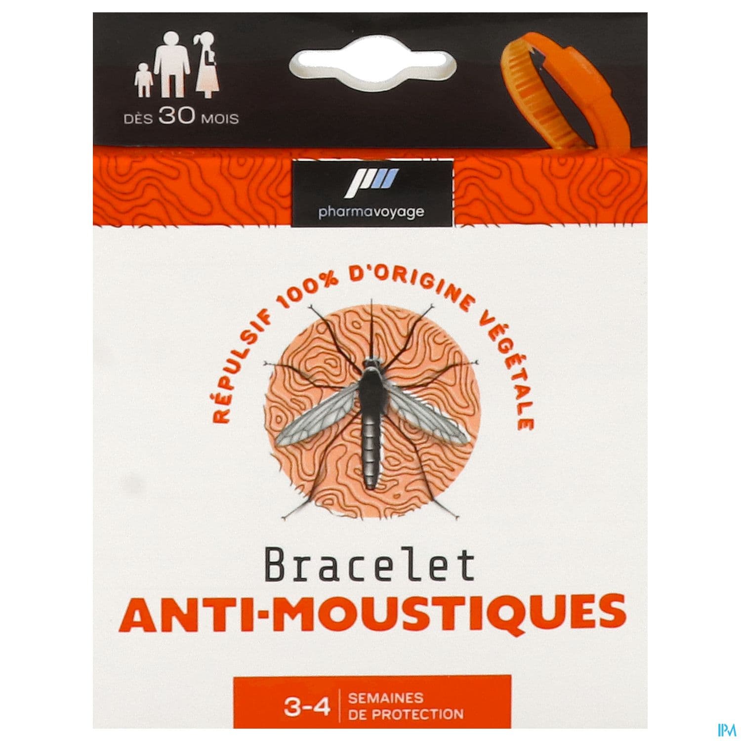 Pharmavoyage Bracelet Antimoustique Orange