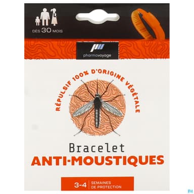 Pharmavoyage Bracelet Antimoustique Orange