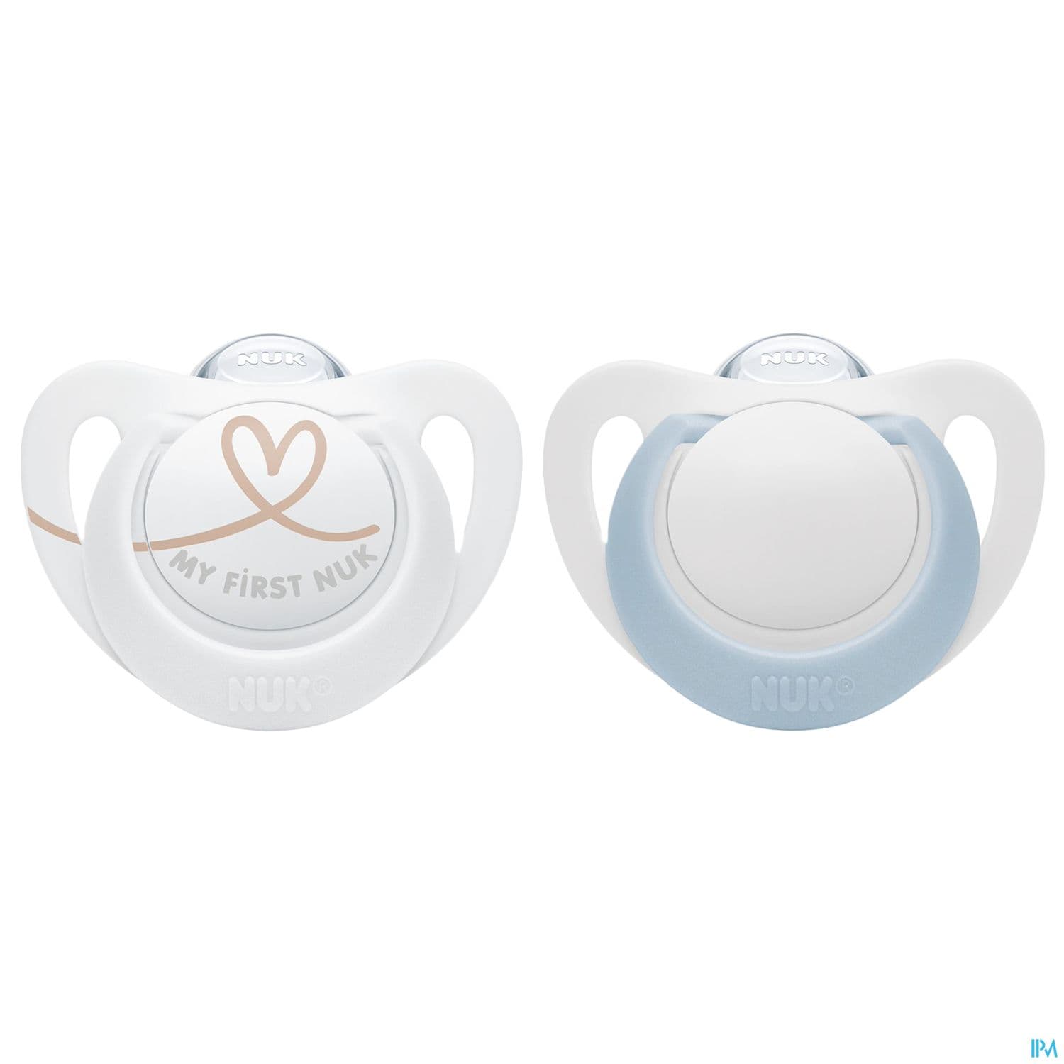 Nuk Sucette Silicone Starlight 0-2m Bleu X2