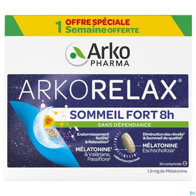 ARKORELAX SOMMEIL FORT 8H CPR 30