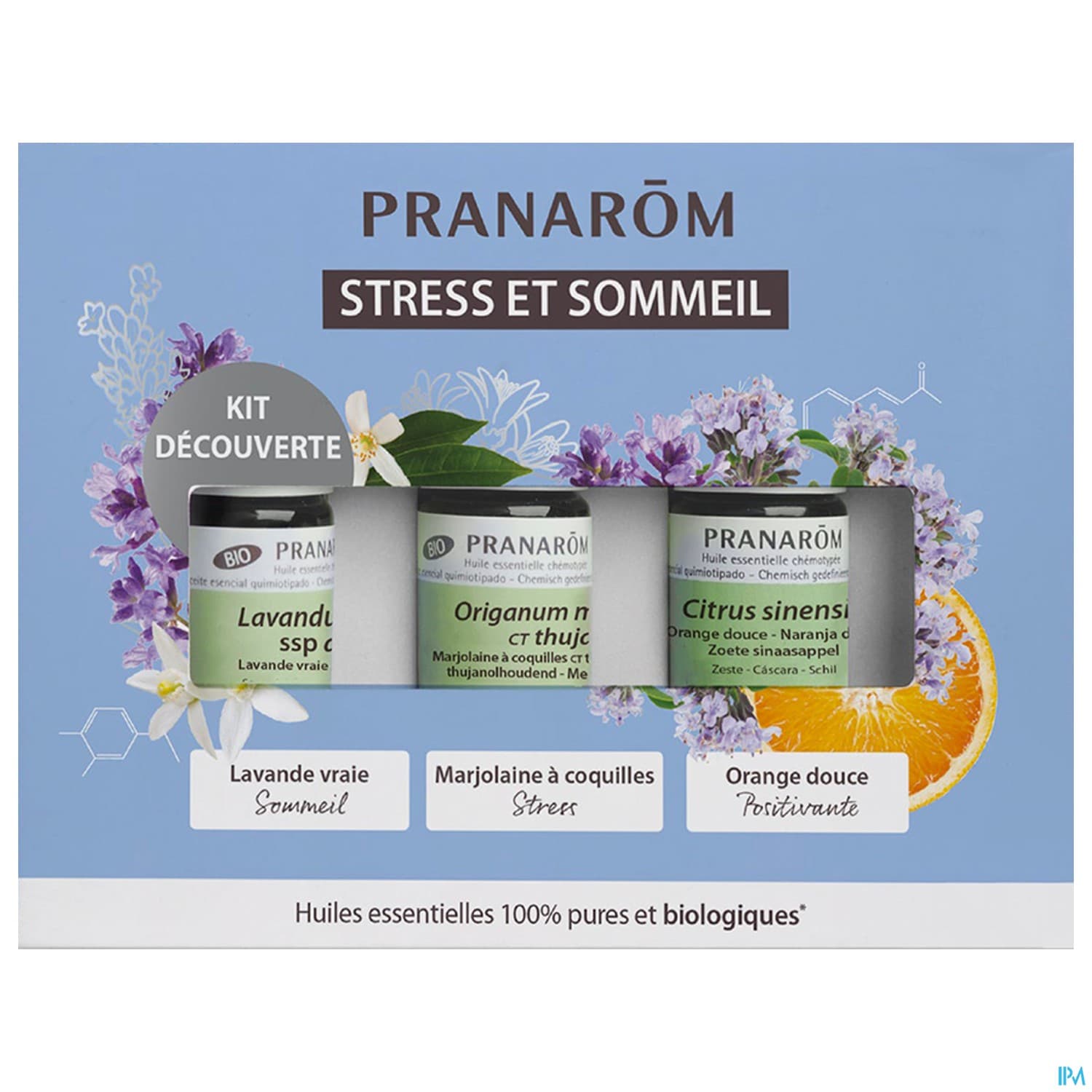 Pranarom Huile Essentielle Bio Coffret Calmante 5ml X3