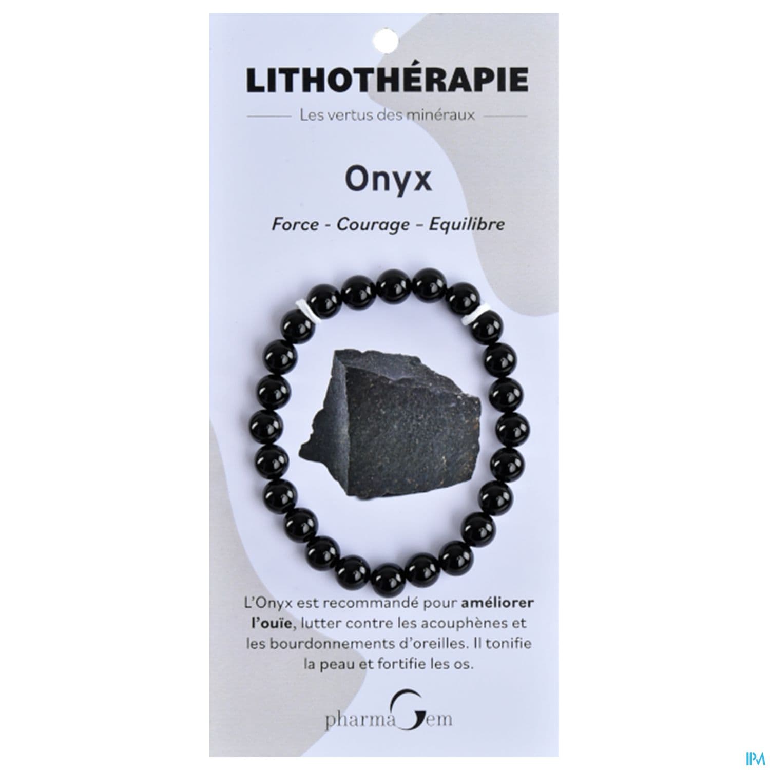 BRACEL LITHOTHERAP ONYX 8MM