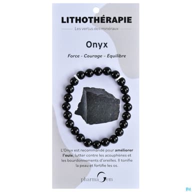 BRACEL LITHOTHERAP ONYX 8MM