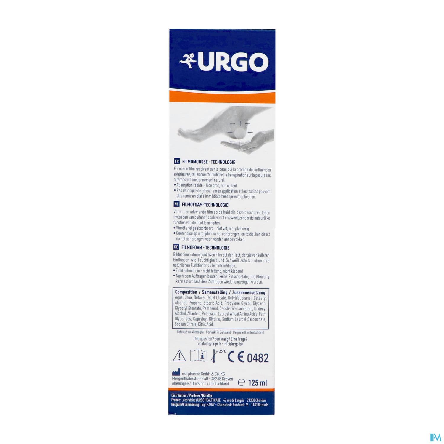 URGO FILMOMOUSS PIED TS/CREV 125ML