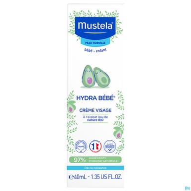 Mustela Bebe Enfant Hydra Bebe Enfant Creme Visage A l Avocat Bio 40ml