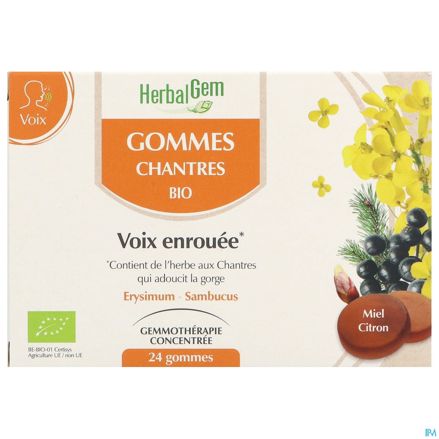 Herbalgem Chantres Voie Enrouee Gommes Bio 24
