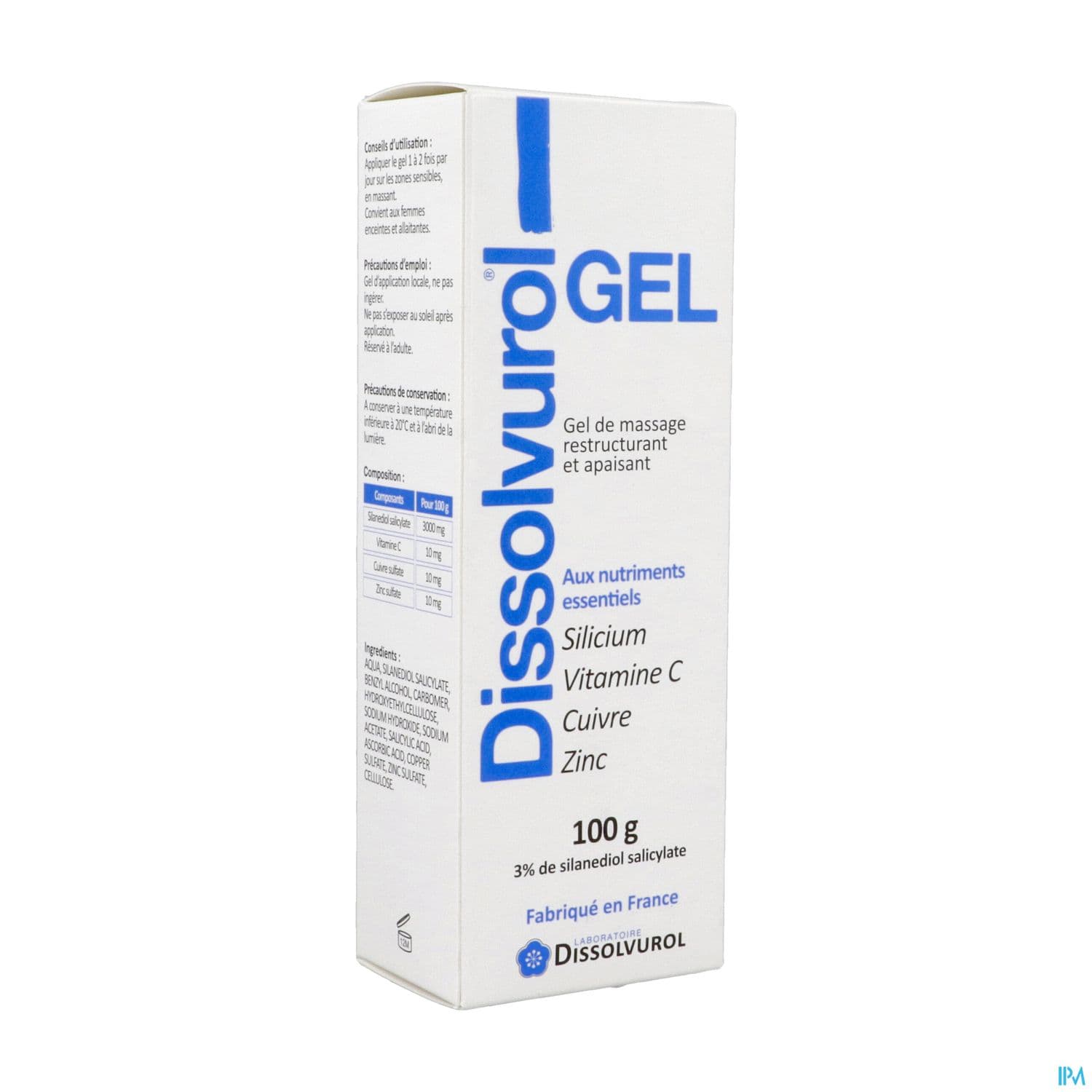 DISSOLVUROL GEL SILICIUM 100G — Pharmacie Lafayette de Roubaix