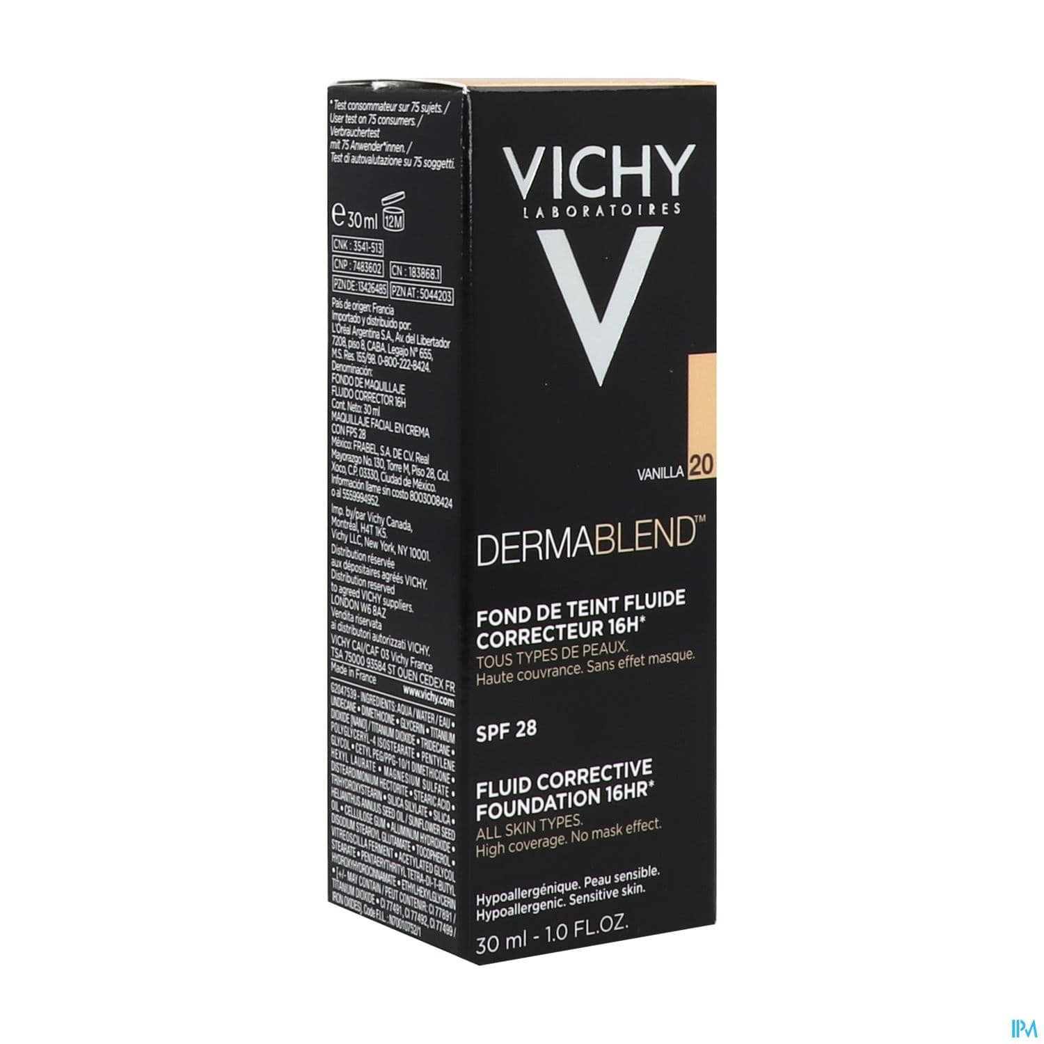 Vichy Dermablend Fluide Fond De Teint Correcteur 20 Vanilla 30ml