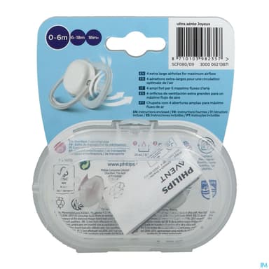 Avent Sucette Ultra Air Mixte Love Mama 0/6mois Scf080/09 X2