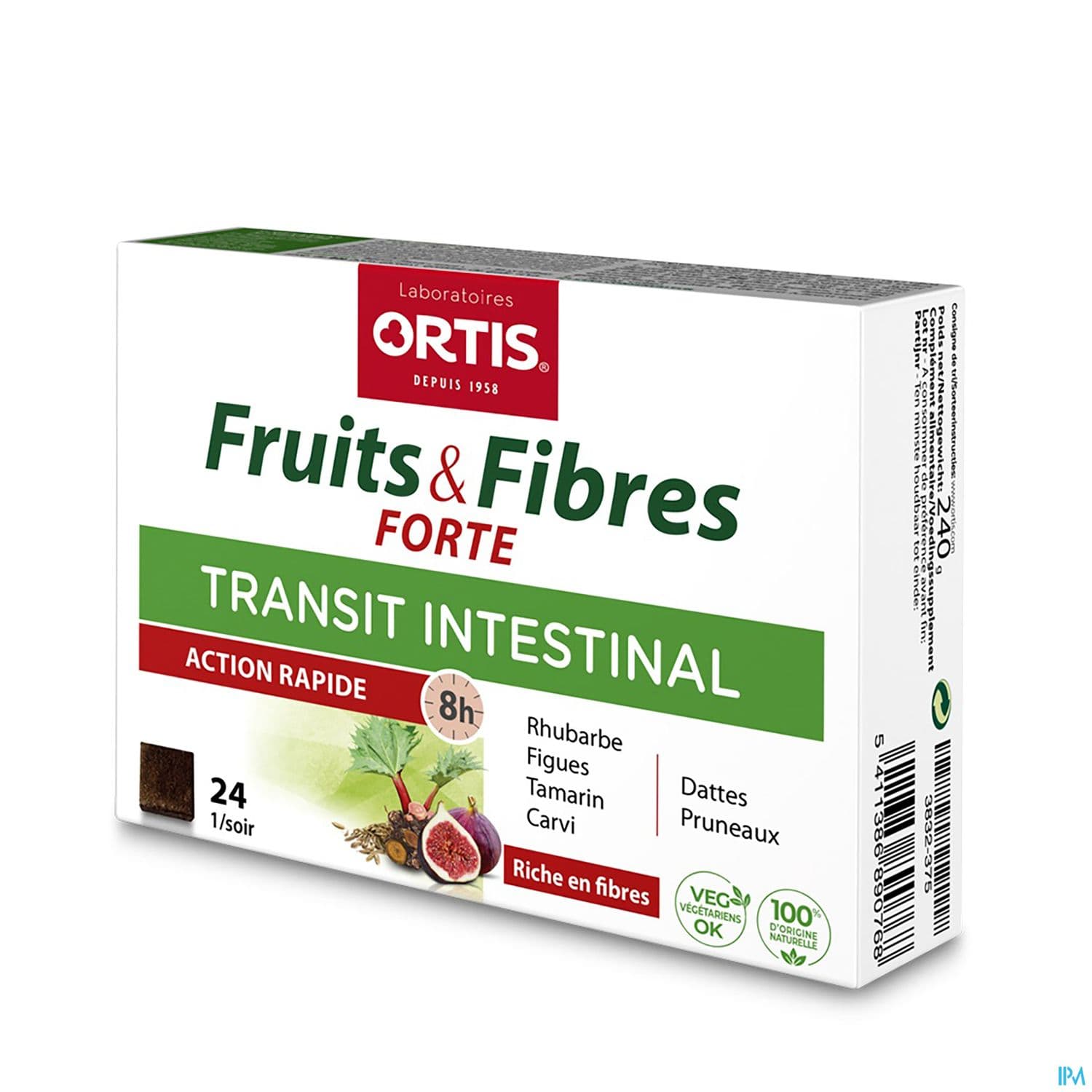 Ortis Fruits & Fibres Forte Cubes 24
