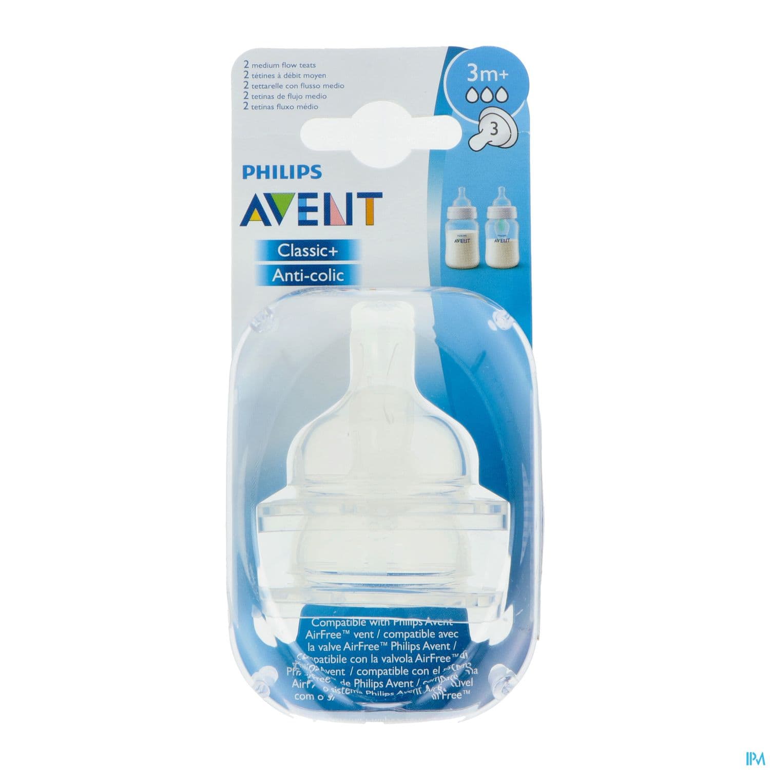 TETINE AVENT SILIC DEBIT MOY/3 X2