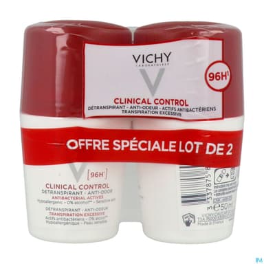 VICHY CLINICAL CONT DETR96H 2X50ML