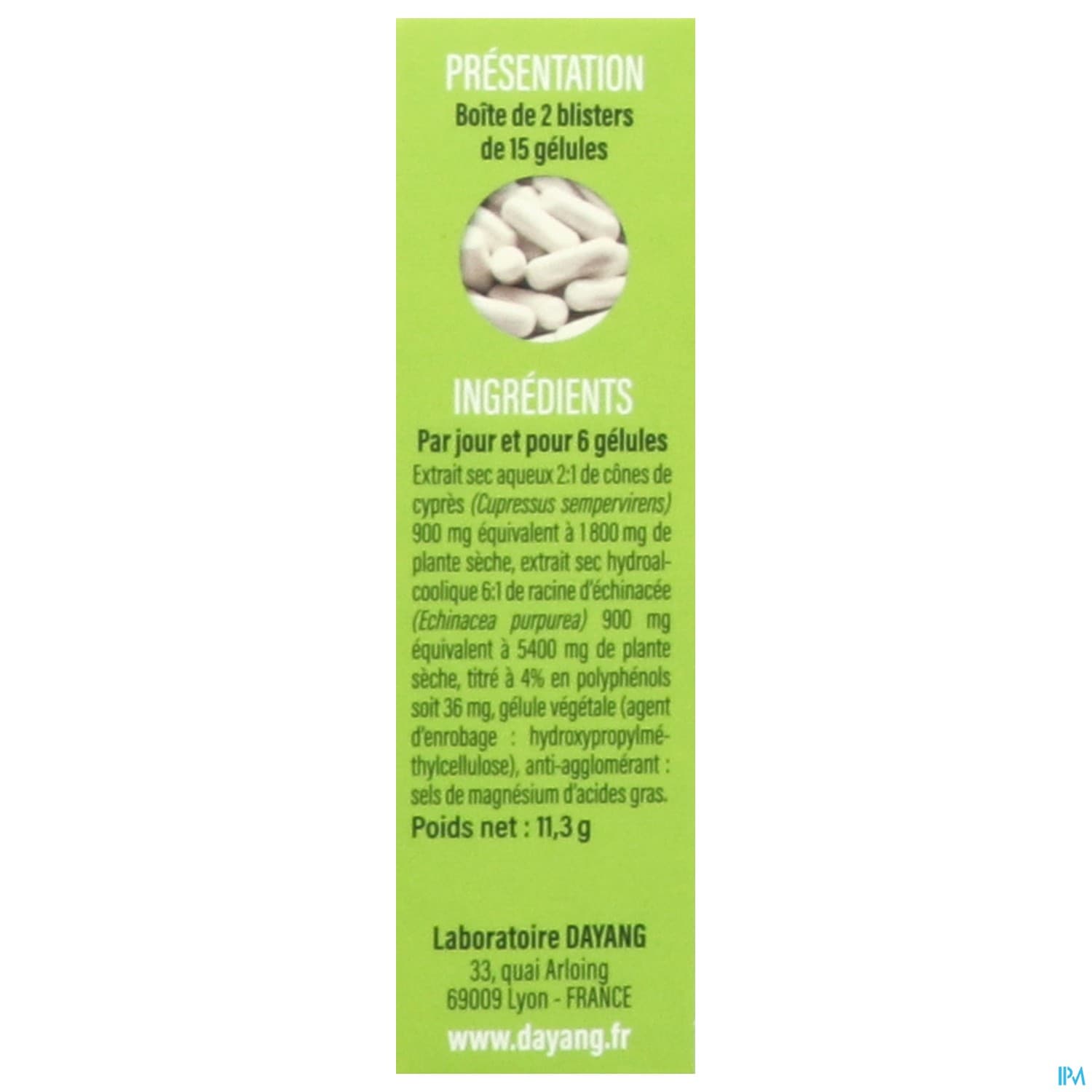Dayang Cypres Echinacee Gelule Vegetale 30