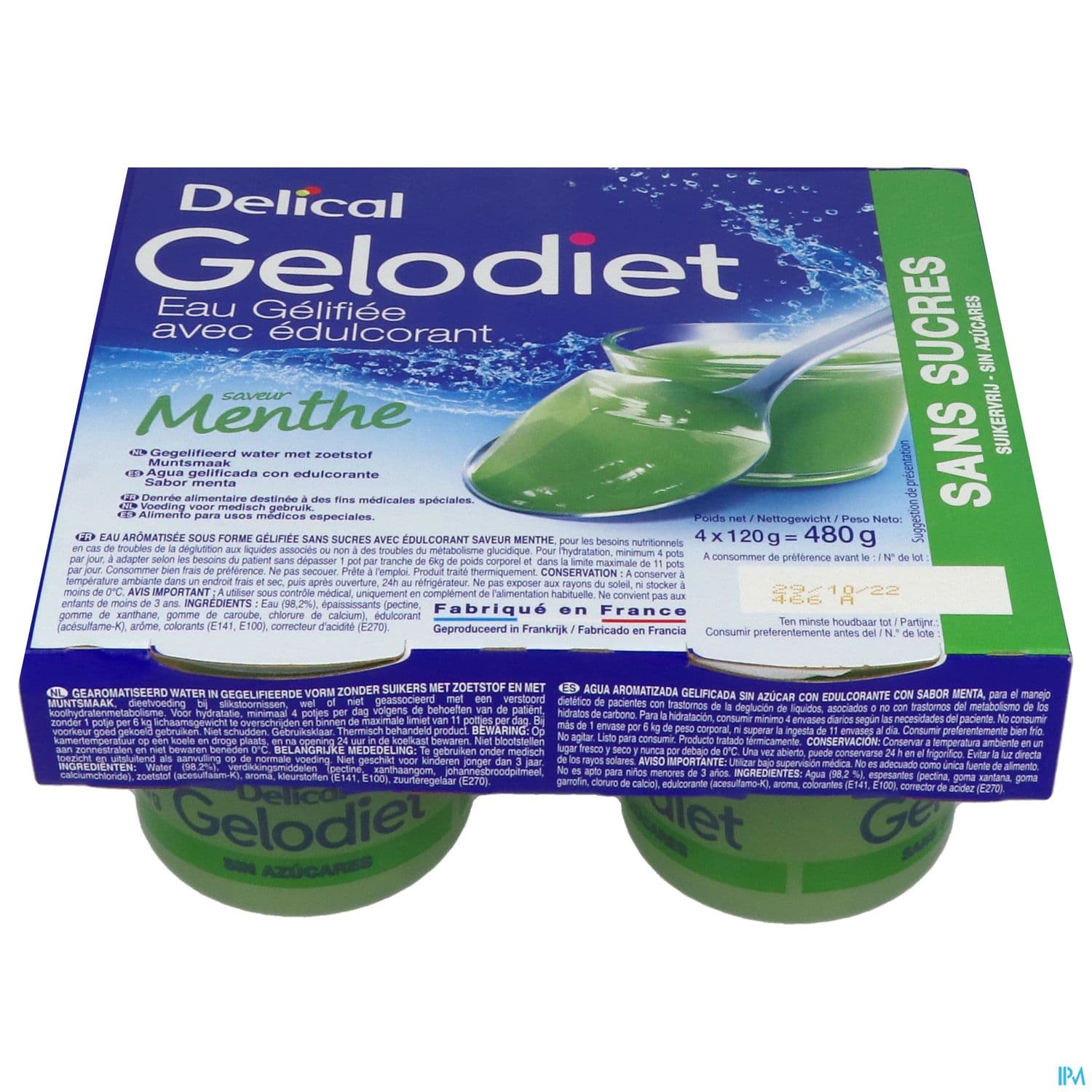 DELICAL GELODIET EAU S/S MENT120X4