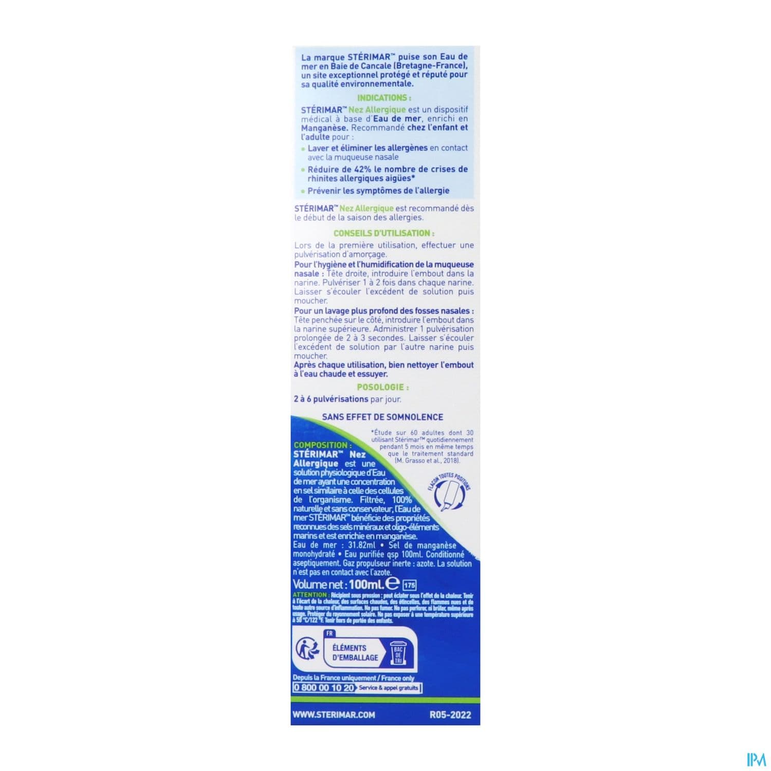 Sterimar Manganese Nez Allergique Sol Nasale 100ml