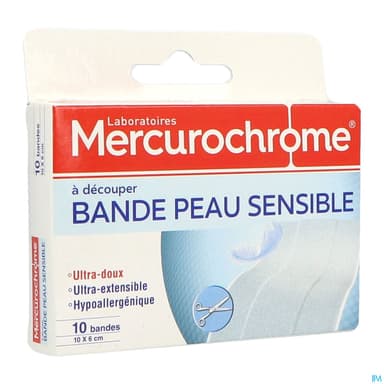 MERCUROCHROME BDE PEAU SENSIBL X10