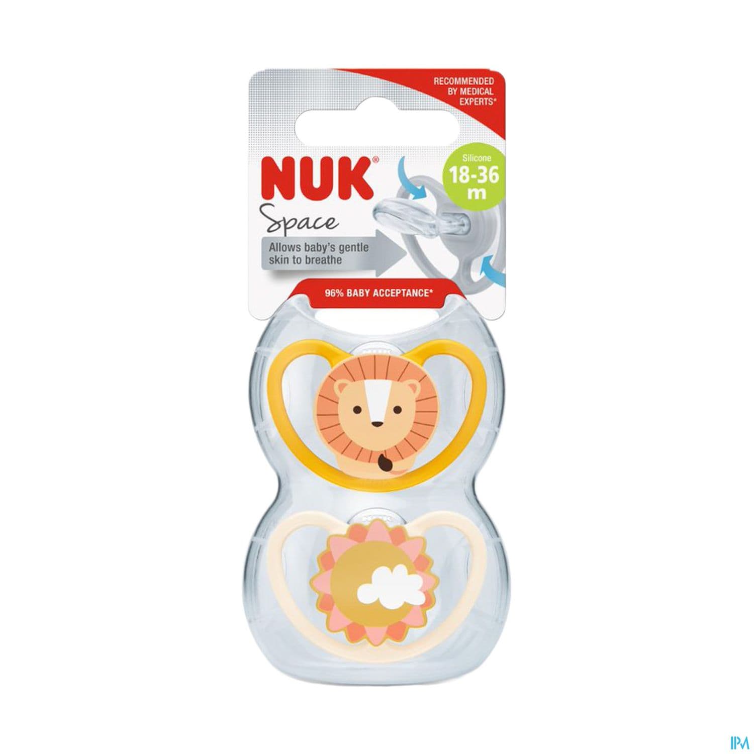 Nuk Sucette Silicone Space 18/36m Fille X2