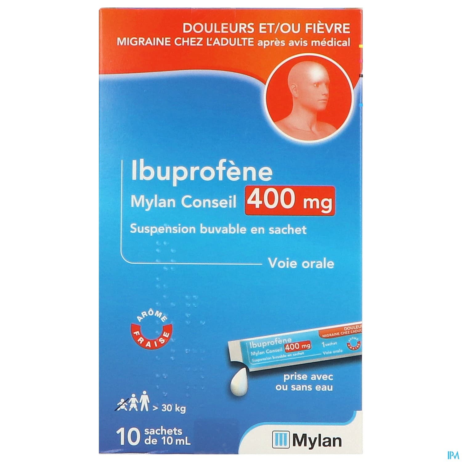 Ibuprofene Mylan Conseil 400mg Sachet 10ml 10