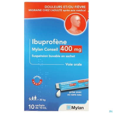 Ibuprofene Mylan Conseil 400mg Sachet 10ml 10