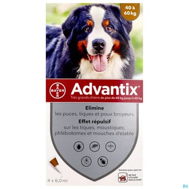 ADVANTIX TGR/CHIEN PIPET 6ML 4