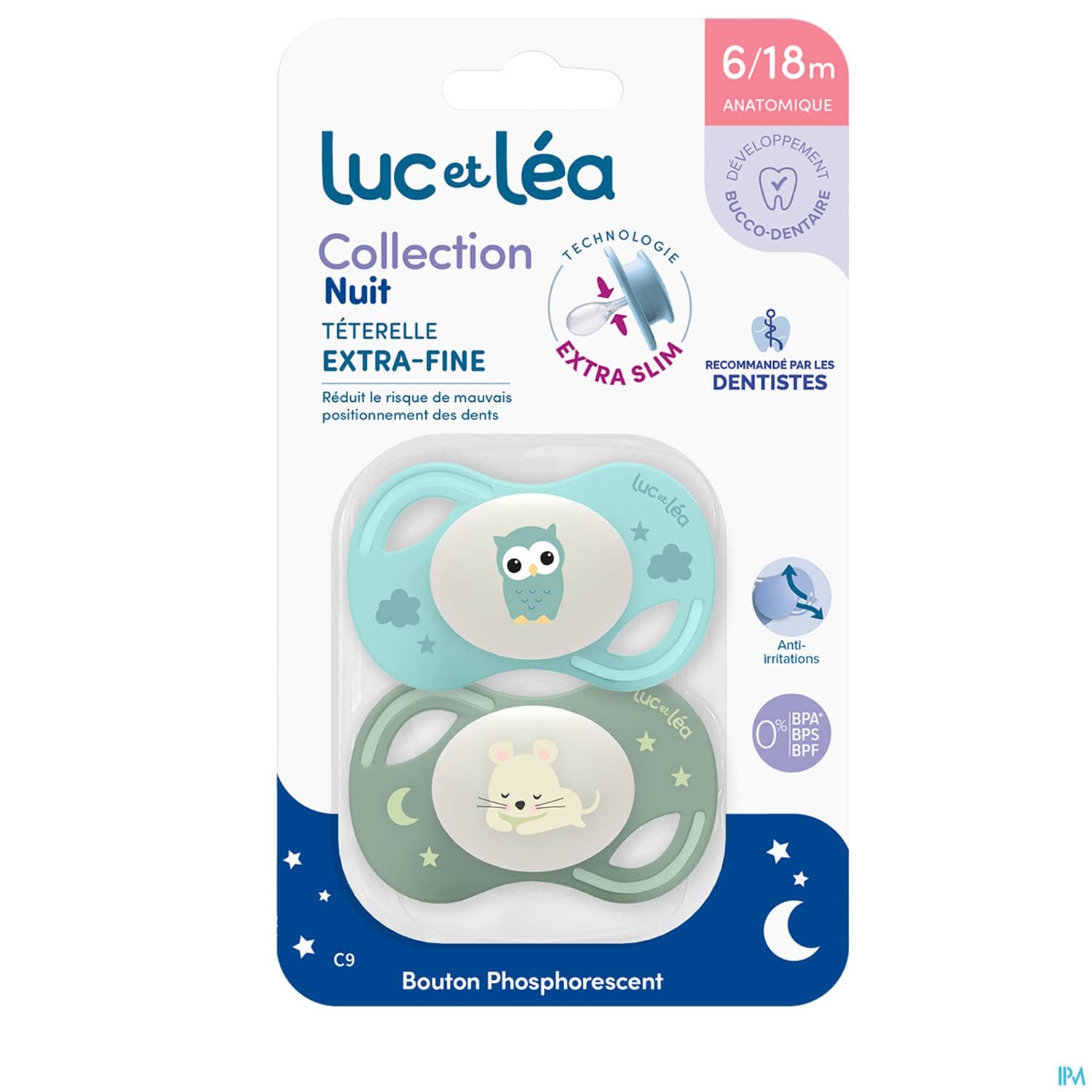 Luc Et Lea Sucette Collection Nuit 6/18m C9 2024 X2