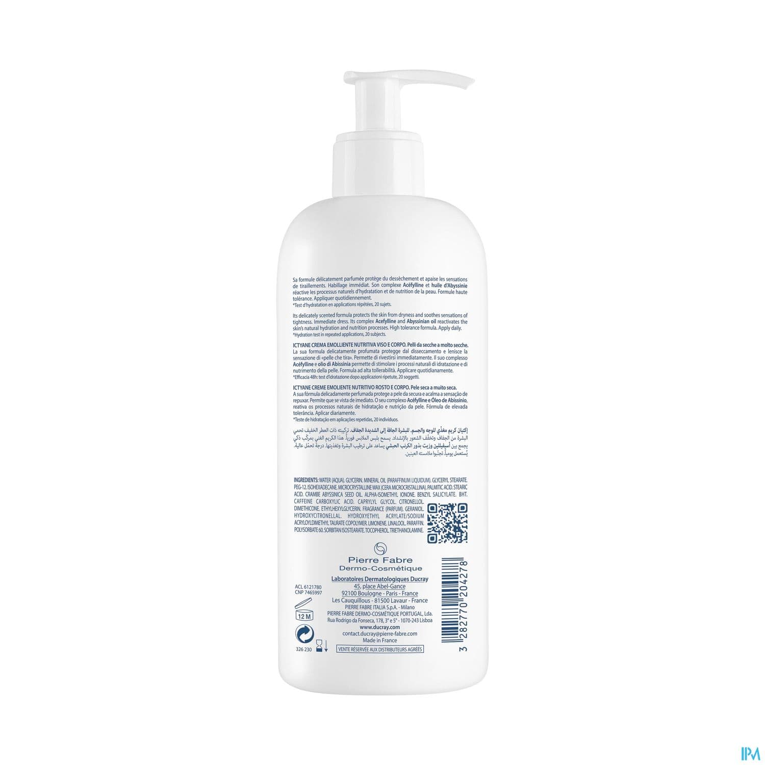 ICTYANE CR EMOL NUTRITIVE 400ML