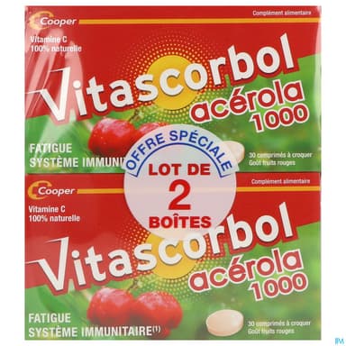 VITASCORBOL ACERO1000 CPR CROQ30X2