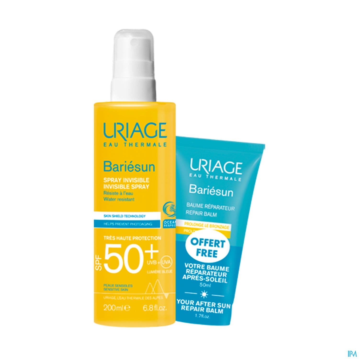 Uriage Bariesun Spray Invisible Spf50+ 200ml + Baume Reparateur 50ml Offert