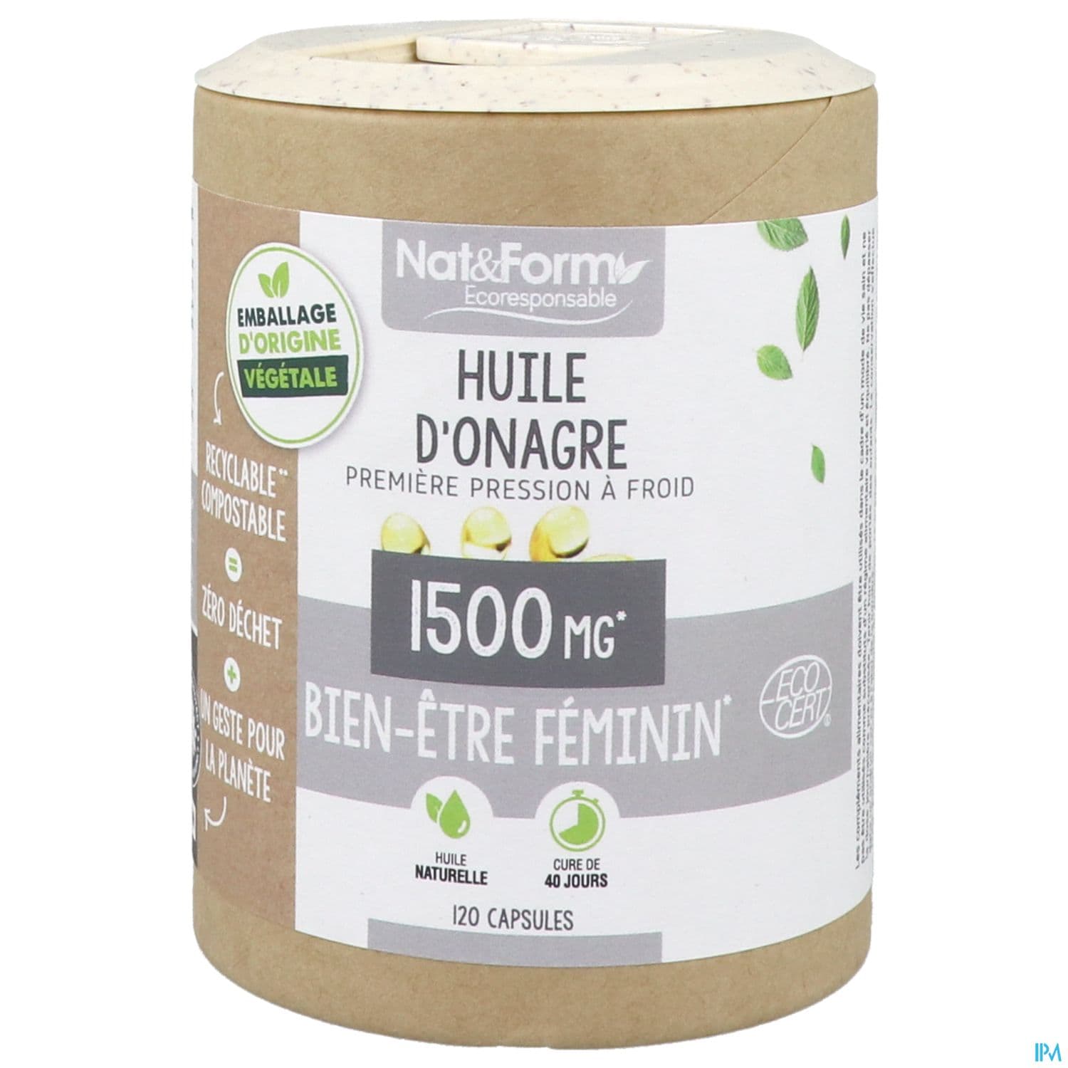 Nat Et Form Ecoresponsable Huile Onagre Bio Capsule 120
