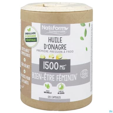 Nat Et Form Ecoresponsable Huile Onagre Bio Capsule 120