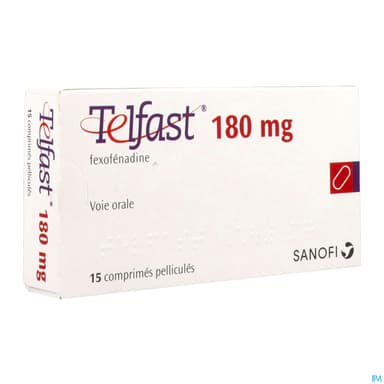 Telfast 180mg Comprime Plaquette Pvdc 15
