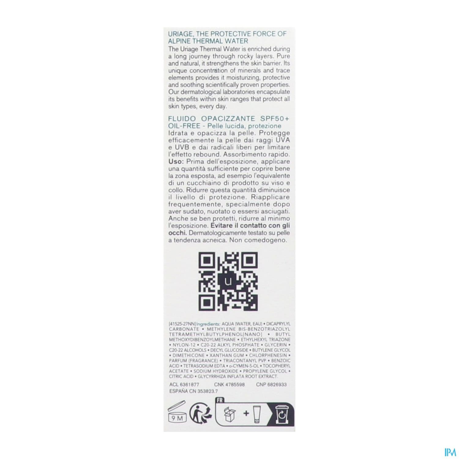 Uriage Hyseac Fluide Spf50+ 50ml