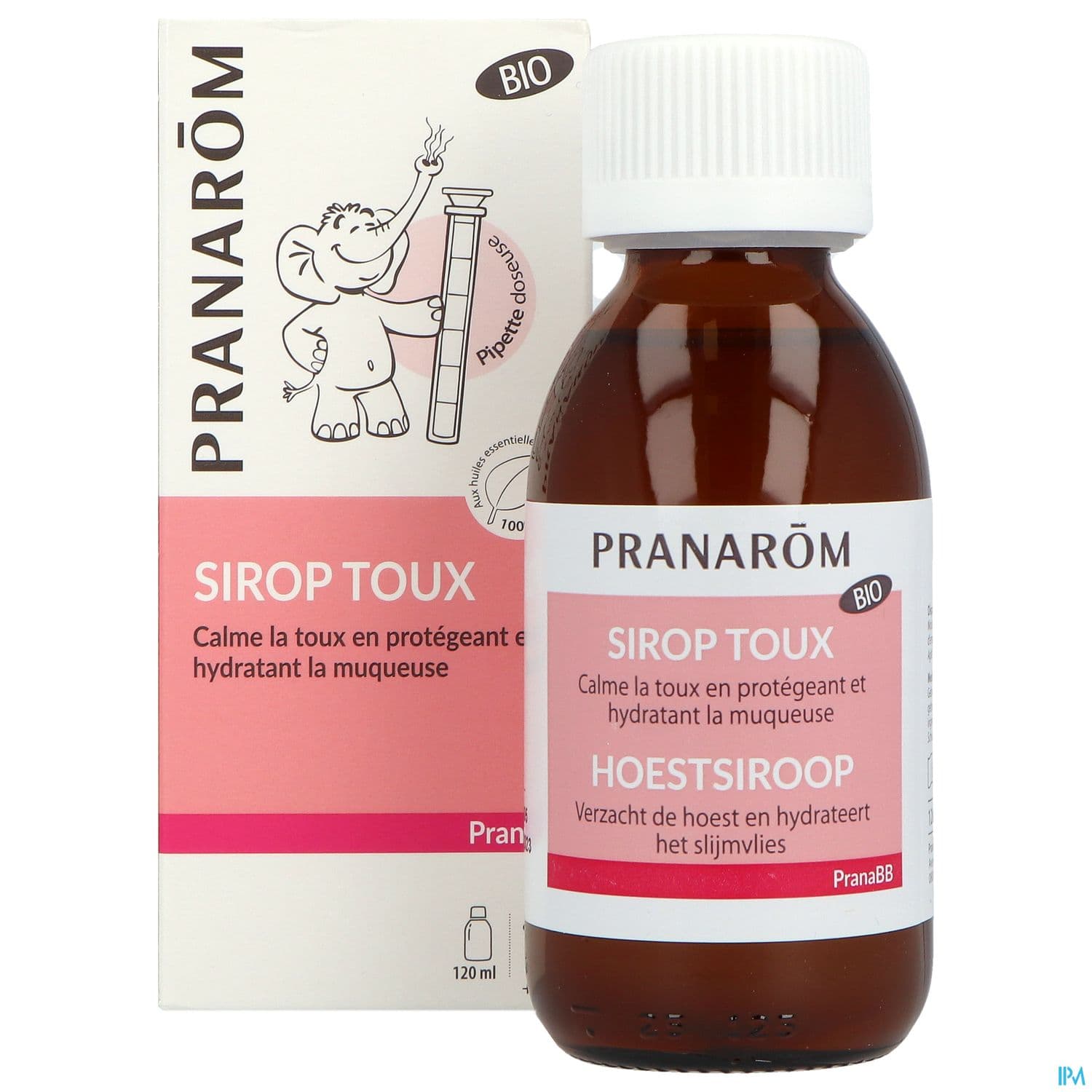 Pranarom Pranabb Sirop Gorge Toux Seche Sans Sucre Bio 120ml