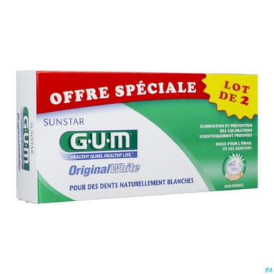Gum Original White Dentifrice 75ml X2