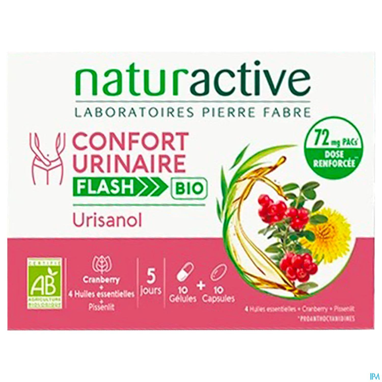 Naturactive Urisanol Confort Urinaire Flash Bio Gelule 10 + Capsule 10