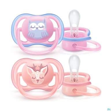 Avent Sucette Ultra Air Mixte Animaux 0/6mois Scf085/05 X2