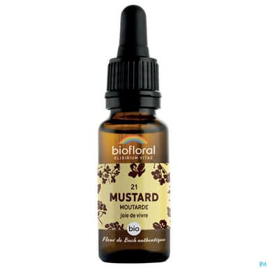 Biofloral 21 Mustard. Moutarde Compte Gouttes Bio Demeter 20ml