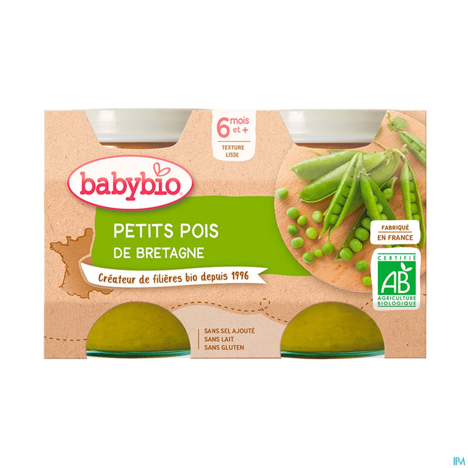 BABYBIO PDT/PETIT POIS 2X130G