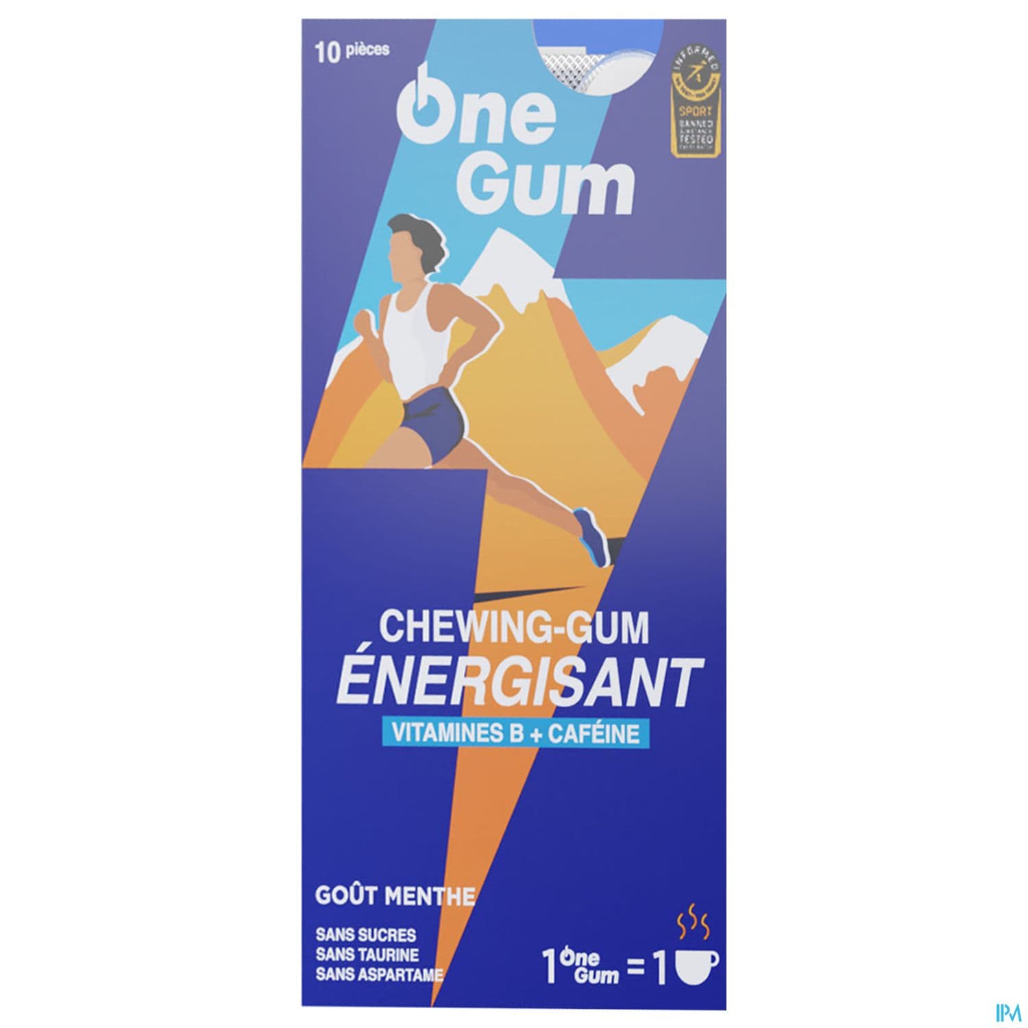 Onegum Energy Gum Chewing Gum Energisant Menthe 10