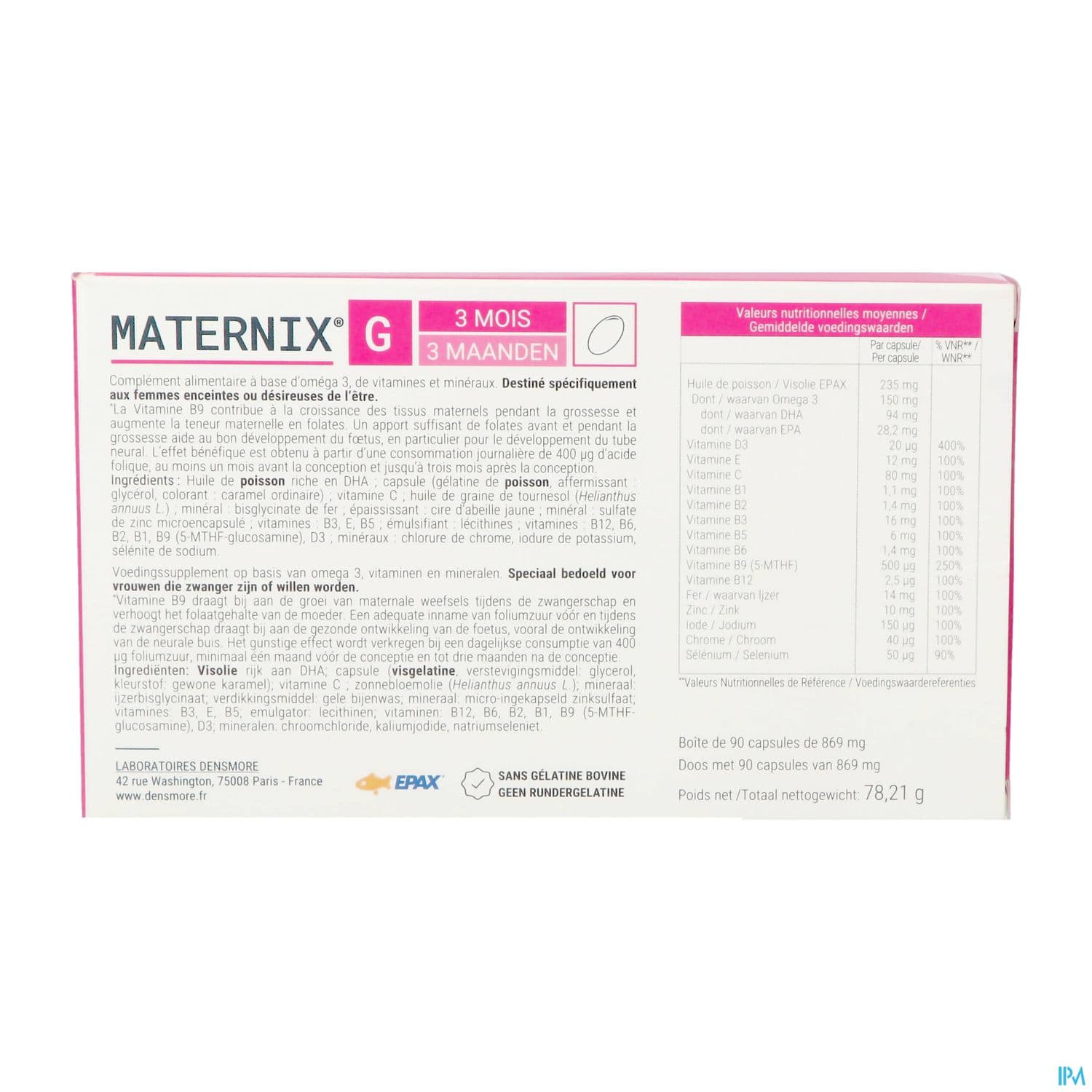 MATERNIX G GROSSESSE CAPS 90